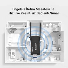 3k Sakarya Avm AD085 1300 Mbps Dual Band 5.8ghz USB Adaptör Wifi Alıcı Verici Access Point