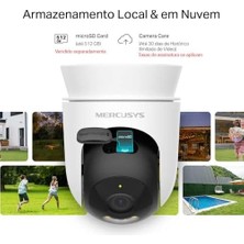 3k Sakarya Avm MC510 | 2k Qhd Dış Mekan Güvenlik Kamerası | 360° Görüş | Renkli Gece Görüşü | Akıllı Takip | IP65 Hava Koşullarına Dayanıklı | Microsd & Bulut Depolama | Smartthings, Google Home, Alexa