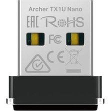 3k Sakarya Avm TX1U; AX300 Mbps, Tasarım, Tak ve Çalıştır, Linux ve Windows(11/10/7) Destekli, Wi-Fi 6 USB Adaptör