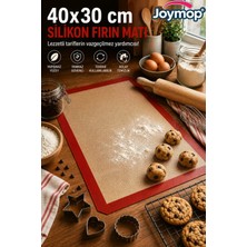 JOYMOP 40X30 cm Silikon Fırın Matı – Yapışmaz Hamur Açma ve Pişirme Matı, Tekrar Kullanılabilir