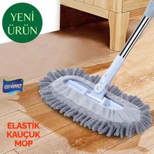 Premini Elastik Kauçuk Paletli Mop Seti Yedek Uçlu Ev ve Işyeri Temizliği Için