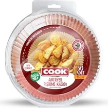 Alkar Ticaret Airfryer Pişirme Kağıdı, Standart Boy, 16 Cm, 50 Adet