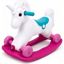 Dolu 2’si 1 Arada Tekerlekli Unicorn Sallanan At – 12 Ay+