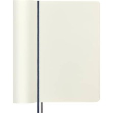 Alkar Ticaret Moleskine Çizgisiz Kalin Safir Mavi Defter L Boy Yumuşak Kapak (Expanded)