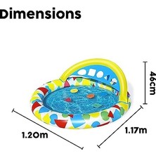 AyrStore 1.20M x 1.17M x 46CM Splash & Learn Çocuk Havuzu