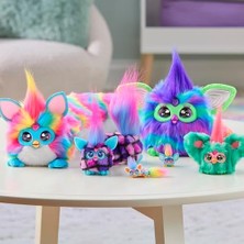 Alkar Ticaret Furby Dj Furblets -Cup-Cake Mini Elektronik Pelüş Oyuncak | Eğlenceli Uzatılabilir Ses Efektleri ve Müzikler | Furbish Konuşur | Beyaz ve Pembe