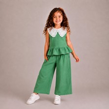 Ozzy Kids Kız Çocuk Yakalı Müslin Kumaş Takım