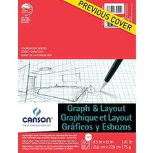 Alkar Ticaret Canson Sanatçı Serisi Grafik Kağıdı, 4x4 Mavi Izgara, 21,6X27,9 Cm, 40 Yaprak, Katlanır Ped