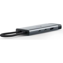 Alkar Ticaret UH7020C, 4K 60Hz Hdmı, Gigabit Port, 100W Hızlı Şarj, Sd ve Microsd Kart Yuvası, 5gbps Data Transfer Hızı, 7'si Bir Arada Usb-C Hub