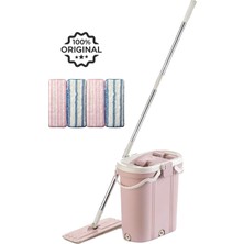Premini Yüksek Kaliteli Premium Mop Set ve Dörtlü Yedek Bezler
