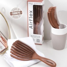 Alkar Ticaret Airflex Dolaşık Saç Açma Fırçası, Kolay Tarama, Elektriklenme Önleyici Tarak (Moka)