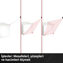 Alkar Ticaret Lazer Ölçüm Cihazı Tc-Ld 30 R (Maks. 30 M Ölçüm Aralığı, Ölçüm Modları: Mesafe, Alan, Hacim, Sürekli Ölçüm, LCD Ekran, Otomatik Kapanma, Piller Dahil Değildir)
