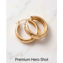 Noshnosh Xp Rose Gold Kalın Halka Küpe