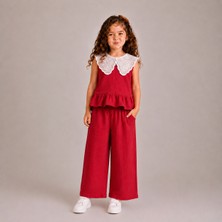 Ozzy Kids Kız Çocuk Yakalı Müslin Kumaş Takım