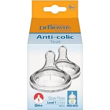 Alkar Ticaret 1. Seviye Geniş Ağız Silikon Biberon Emziği, Ikili Paket