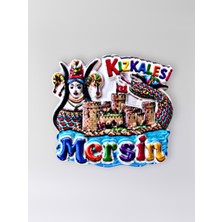Mundy Mersin Polyester Kabartmalı Magnet 6,5x5,5 cm Dekoratif Hediyelik Buzdolabı Süsü (KOD:1371)
