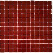 MozaiKristaL Hobi ve Sanatsal Çalışmalar Için, Kremit Bordo Cam Mozaik. Mozaik Ölçüsü: 25X25MM. File Karo Ölçüsü: 31,5X31,5CM.