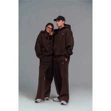 Oversize Jogger Eşofman Altı Pamuklu Sıcak Tutma Özellikli Ribana Paça Kadın Erkek Unisex Pantolon Eşofman Jogger