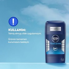 Men Erkek Stick Deodorant Fresh 50 Ml, Ter ve Ter Kokusuna Karşı 48 Saat Deodorant Koruması, Okyanus Özleri,alüminyum Içermez