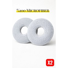 Premini Yüksek Emici Mikrofiber Yuvarlak Yedek Mop Seti (2 Adet)