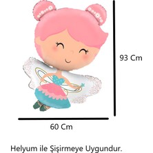Lotus Party Balerin Kız Folyo Balon Kanatlı Balerin Kız Folyo Balon 1 Adet