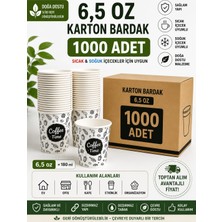  6,5 oz karton bardak 1000 adet | sıcak & soğuk ıçecek uyumlu | tek kullanımlık dayanıklı kağıt bardak