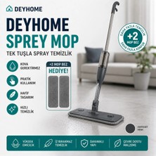 Premini Pratik Sprey Mop Temizlik Seti, Mikrofiber Bezli ve Yedek Bezli
