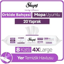 Easy Clean Orkide Bahçesi Mopa Uyumlu Yer Temizlik Havlusu&mendili 20 Yaprak