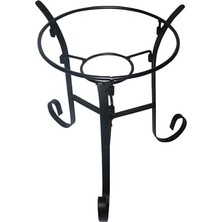 Alpine Corporation 25,4 cm Uzunluğunda Iç Mekan/dış Mekan Cam Gazing Küre Metal Stand, Siyah