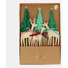 Ergün Collection - Reindeer Cake Toppers - Ren Geyikleri Ailesi Pasta Süsü