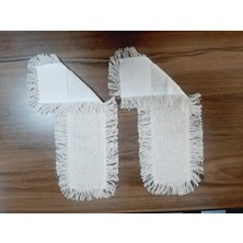 Premini 2 Adet 60 cm Mop Ucu Paspas Yedek Başlık ve Bez, 15X60 cm Set