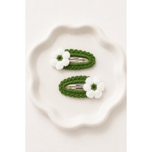 Tuysa Jewelry El Örgüsü Çiçek Detaylı Çıtçıt Toka - 2'li