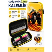 Artlantis Jeep Kabartmalı Bölmeli Kalemlik 1 Adet P-6011 Erkek Çocuk Okul Kalem Kutusu 3 Boyutlu Sevimli Karikatür Hediyelik