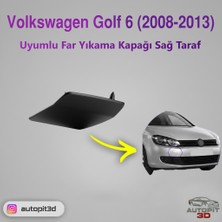 AutoPit 3D Volkswagen Golf 6 (2008-2013) Uyumlu Ön Tampon Far Yıkama Kapağı Sağ Taraf