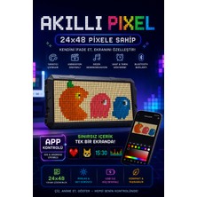 Trendfone Akıllı Piksel 24X48 Rgb LED Ekran Mobil Uygulama Kontrollü Animasyonlu Kreatif LED Dekor Ekranı