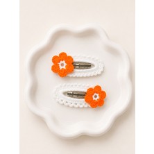 Tuysa Jewelry El Örgüsü Çiçek Detaylı Çıtçıt Toka - 2'li