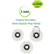 Premini Yedek Paspas Mop Başlığı, Mikro Fiber, 3’lü Set, Temizlik Kolaylığı