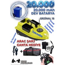 Teknobo Yemleme Botu Orjinal Versiyon Gps Otopilot Eve Donüş Modu Yem Bırakma 16 Konum Kayıt ve Dev Batarya D18 Yenı