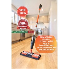 Premini Yedekli Sprey Mandallı Mop, Yüzey ve Cam Temizliği Için Ideal Seçenek