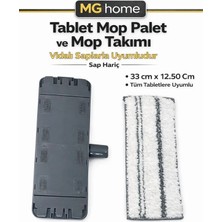 Premini Çift Taraflı Tablet Mop Paleti ve Mikrofiber Mop, 33X12.5 Cm, Ev Temizliği