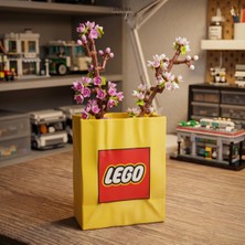 Adens Shop LEGO Kraft Çanta Formlu Vazo (Sadece Vazo Gönderilir.)