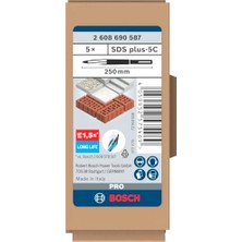 MWX Teknoloji 5x Pro Sds Plus-5c Sivri Keski Seti (Beton, Tuğla, Ø Mm, Professional Aksesuar Kırıcı Delici, Kırıcılar)