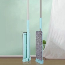 Premini Yeşil Kendinden Sıkmalı Mop, Mikrofiber Yedek Bezli, Pratik Temizlik Seti