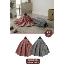 Premini Çiftli Jumbo Mikrofiber Havlu Mop ve Yedek Başlık Seti