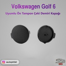 AutoPit 3D Volkswagen Golf 6 Uyumlu Ön Tampon Çeki Demiri Kapağı