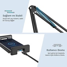 Uzun Kollu Ayarlanabilir Masaüstü Tablet ve Telefon Tutucu
