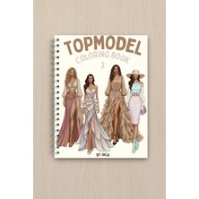 Jaca Topmodel Boyama Kitabı 2 Kıyafet Tasarım Büyük Boy Boyama Kitabı