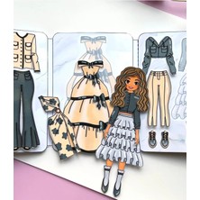 Jaca Paper Doll Kes-Yapıştır-Oyna Süslü Kız Ince Motor Becerisi Oyunu