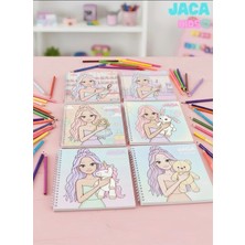 Jaca Çocuk Yetişkin 6'lı Mini Boyama Seti Boyama Kitapları (10X10CM)