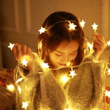 Kuzey Oyuncak Yüksek Kalite 5 Metre Gün Işığı Yıldız LED Işık Sabit Yanar 20 LED Lambalı Fişli Noel Yılbaşı Işığı